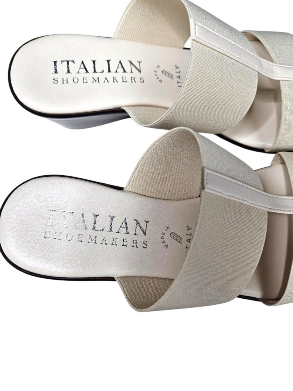 Italian Shoemakers Sadey Stretch Elastic Wedges, Made in Italy, Size 7, Natural - Picture 7 of 13